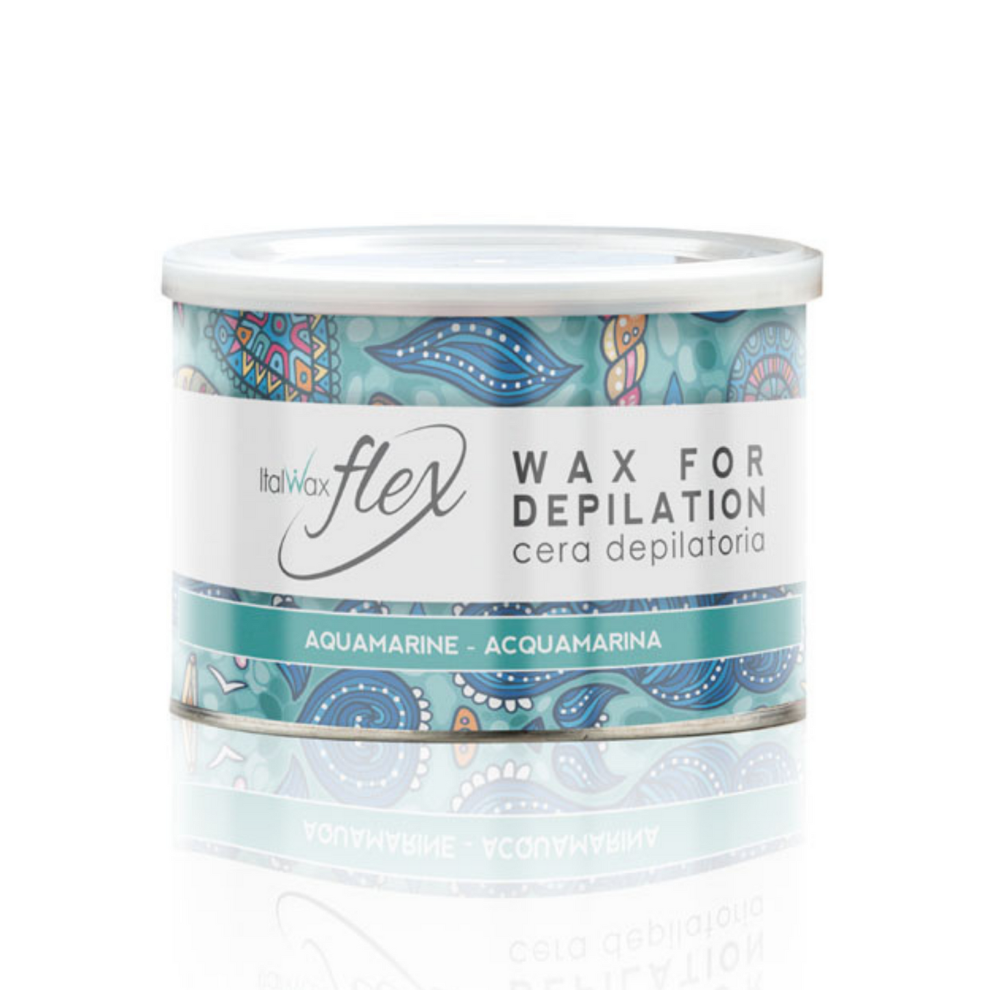 Ceară Epilat Liposolubilă Aquamarine Flex Italwax – 400ml Profesional cu Extract de Alge Marine pentru Zone Sensibile