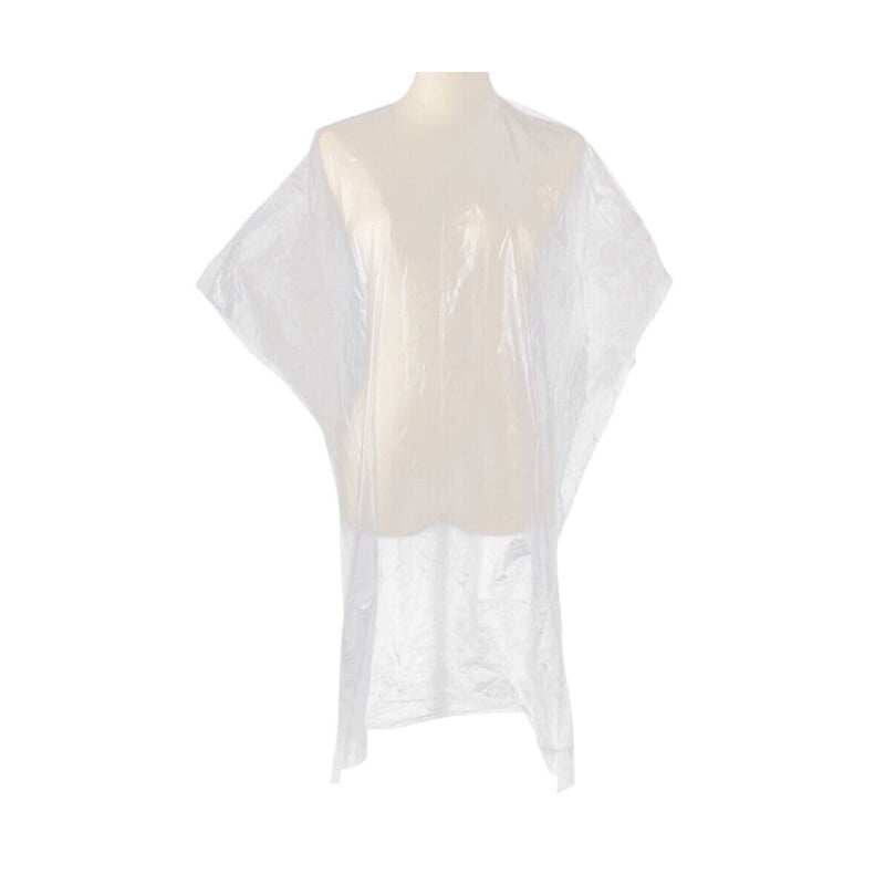 Pelerine Profesionale de Unică Folosință Velvetale pentru Vopsirea Părului – 84x110cm Albe, Set 30 Bucăți pentru Saloane