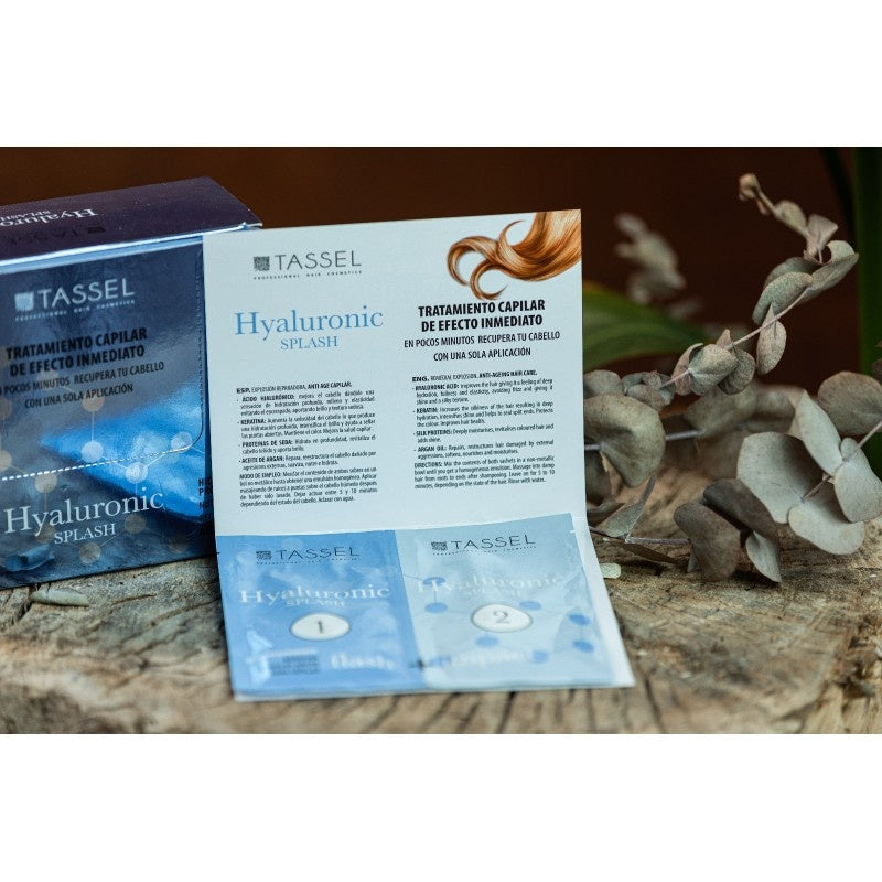 Tratament par cu acid hialuronic reconditionare par Tassel, par deteriorat si degradat - 2x15 ml