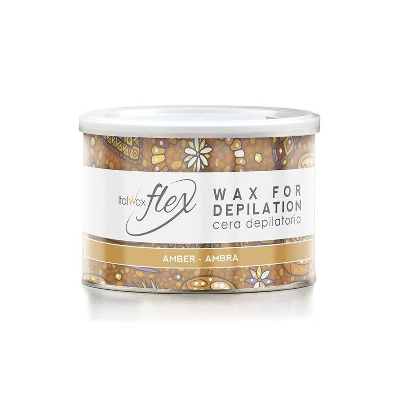 Ceară Epilat Liposolubilă Amber Flex Italwax – 400ml Profesional cu Extract de Chihlimbar pentru Zone Sensibile