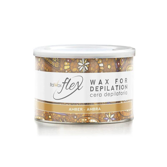 Ceară Epilat Liposolubilă Amber Flex Italwax – 400ml Profesional cu Extract de Chihlimbar pentru Zone Sensibile