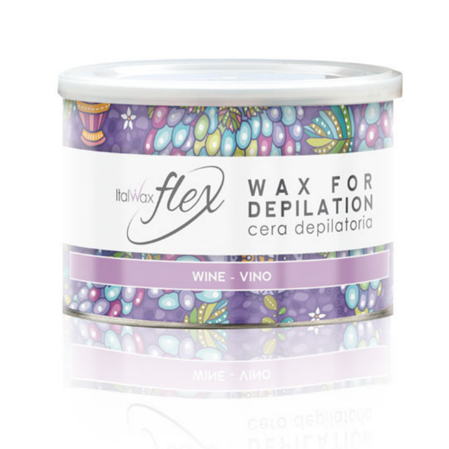Ceară Epilat Liposolubilă Vin Flex Italwax – 400ml Profesional cu Extract de Vin pentru Zone Sensibile
