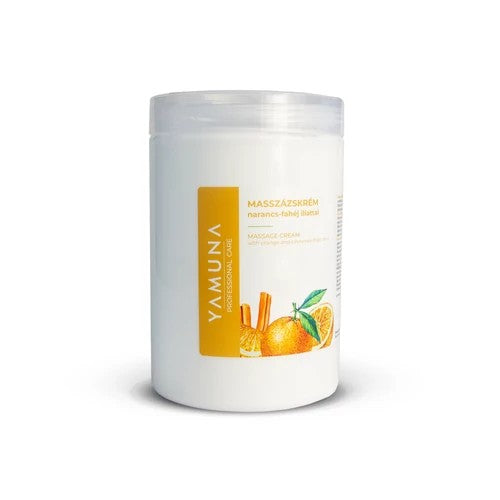 Cremă de Masaj Profesională Yamuna cu Scorțișoară și Portocale (1000 ml)