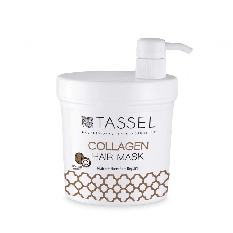 Masca de par hidratanta Tassel Collagen COCOS, pentru par degradat si uscat 1000 ml