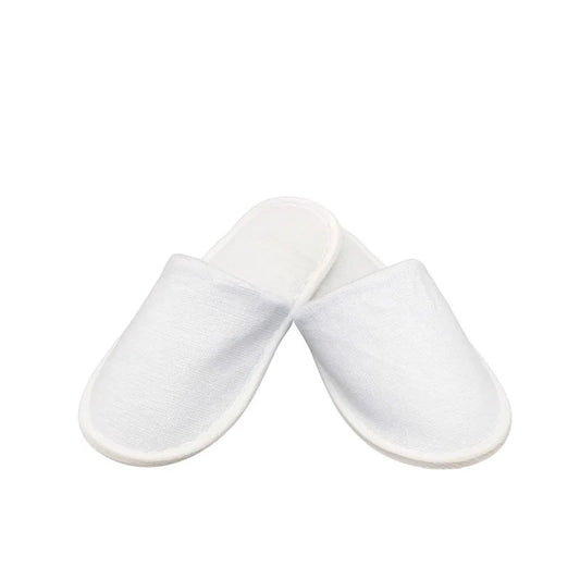 Papuci Unisex de Casa si Baie Velvetale Albi - Marime Universala Confort Salon Spa